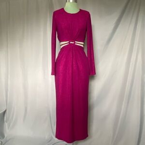 EUC Monique Lhuillier Metallic Knit Dress, Size 4P
